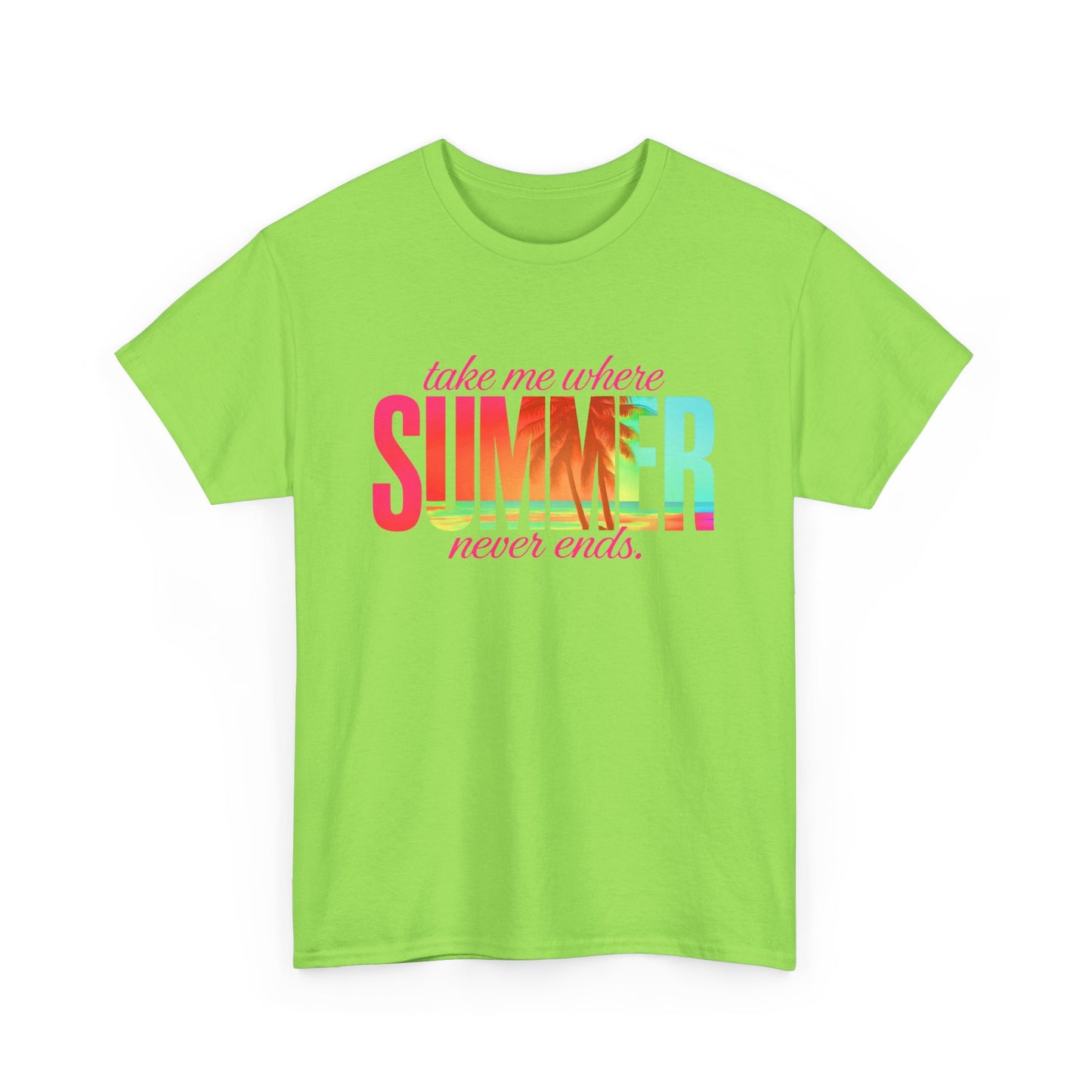 Summer Vibes Unisex Heavy Cotton Tee, Beachwear, Vacation Shirt, Gift for Summer Lovers, Casual Summer Tee, Outdoor Activities Wear