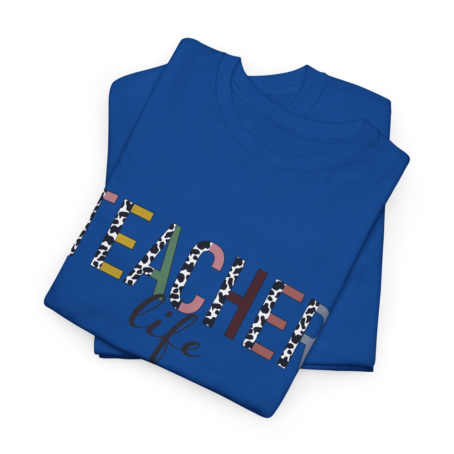 Teacher Life Unisex Heavy Cotton Tee – Perfect Gift for Educators, Back to School, Teacher Appreciation, Casual Wear, Gift
