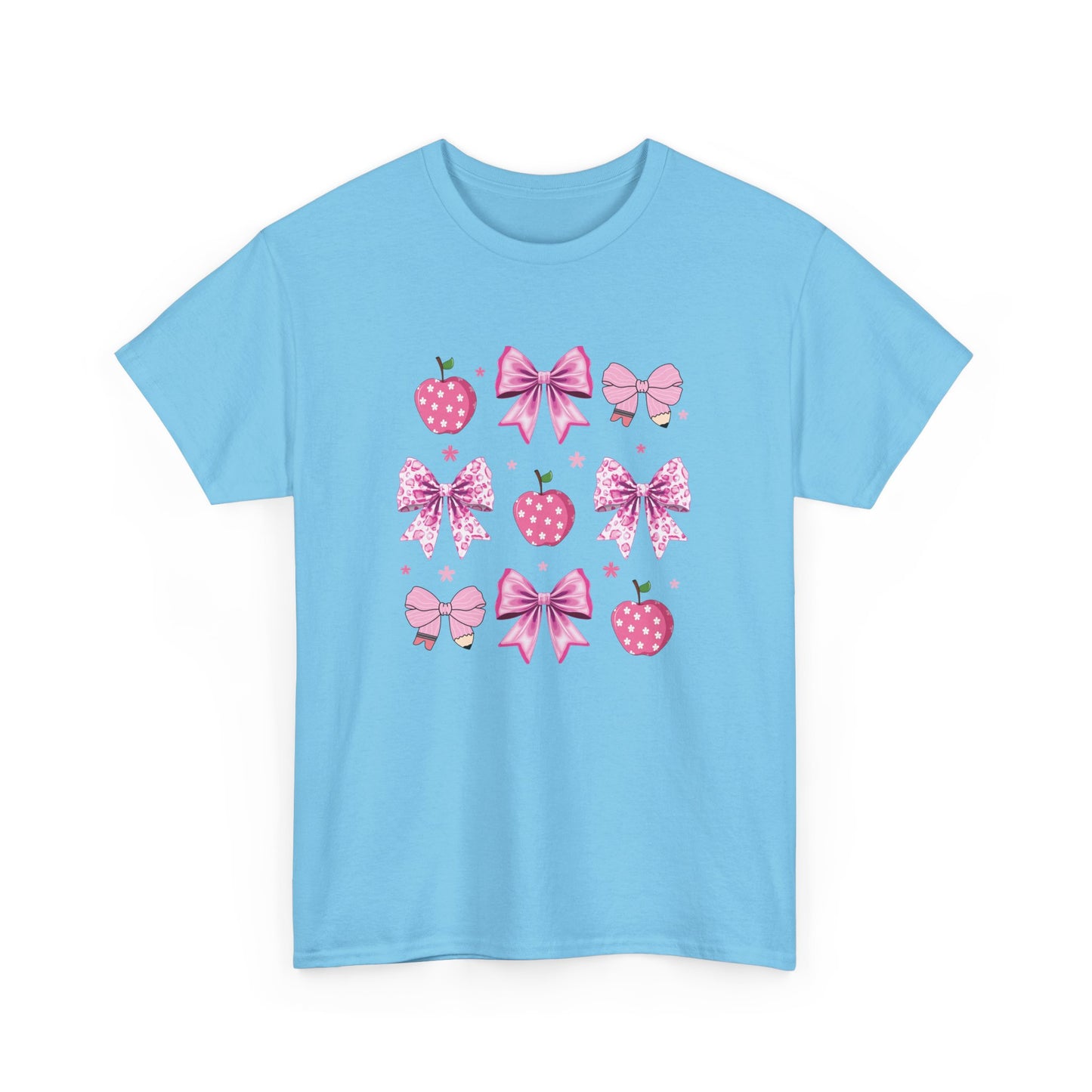 Cute Bow and Strawberry Graphic Tee, Fun Summer Outfit, Gift for Her, Casual Wear, Birthday Gift, Party Shirt