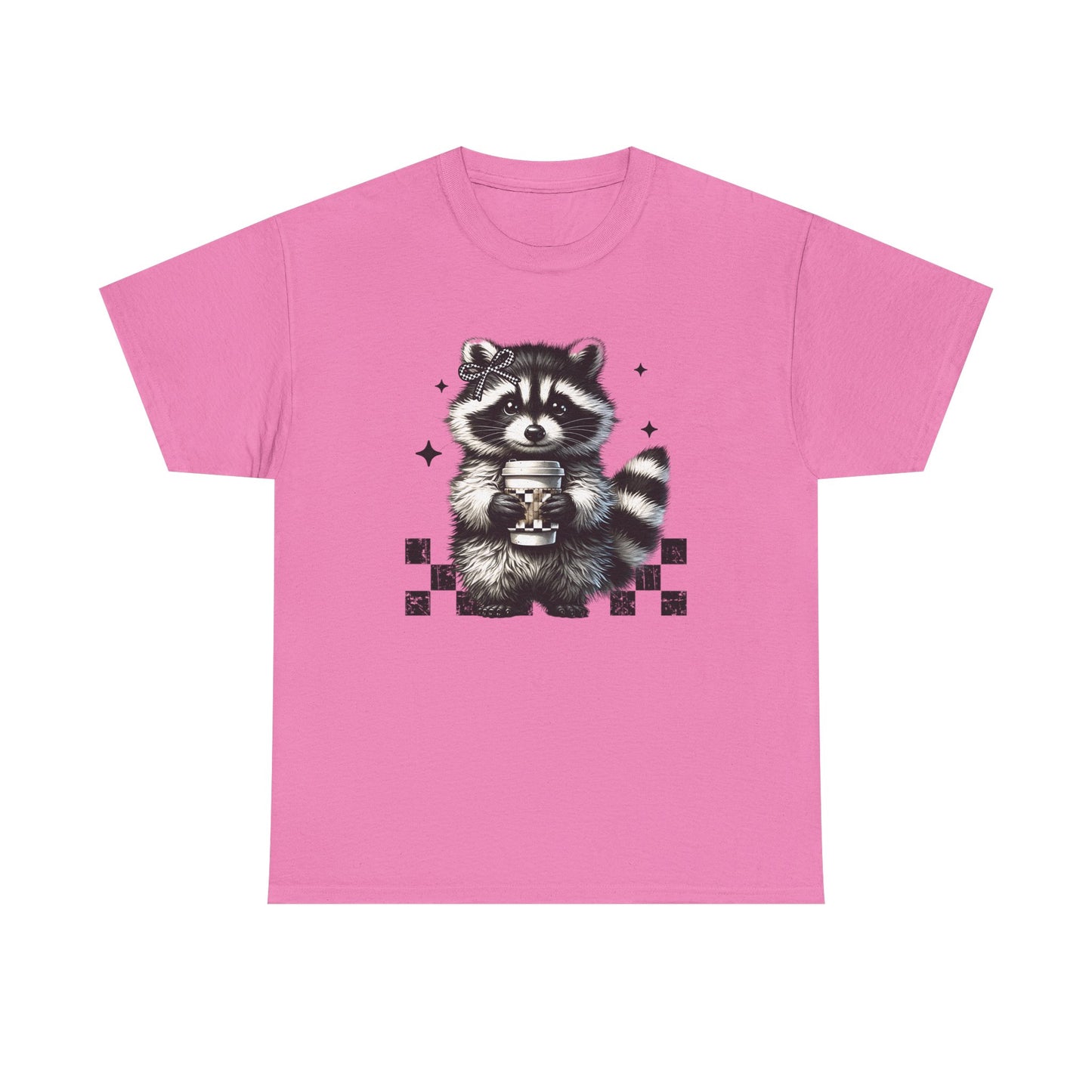 Cute Raccoon Graphic Tee, Unisex Cotton Shirt, Animal Lover Gift, Casual Wear, Fun Nature Tee, Birthday Present, Everyday Style