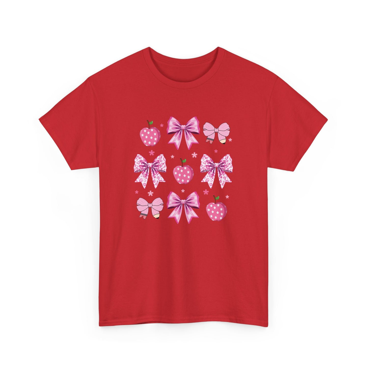 Cute Bow and Strawberry Graphic Tee, Fun Summer Outfit, Gift for Her, Casual Wear, Birthday Gift, Party Shirt