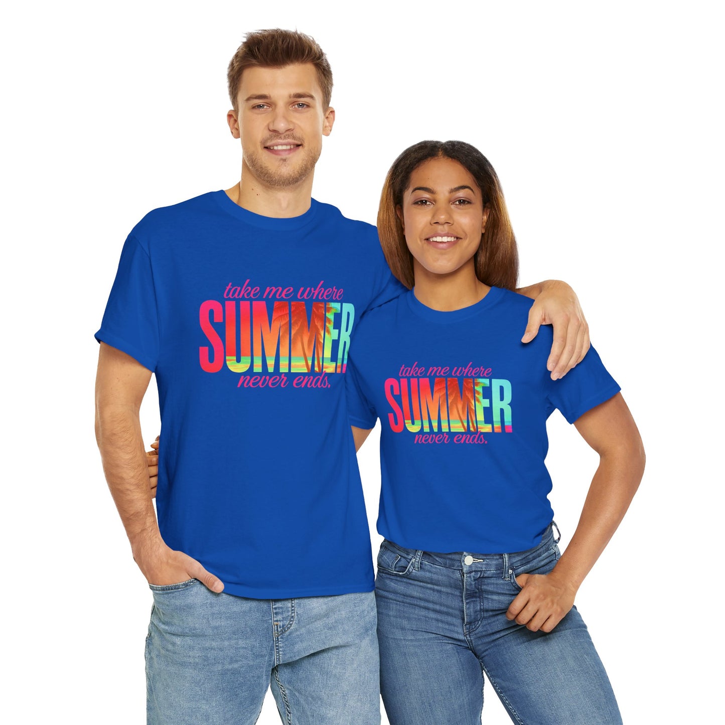 Summer Vibes Unisex Heavy Cotton Tee, Beachwear, Vacation Shirt, Gift for Summer Lovers, Casual Summer Tee, Outdoor Activities Wear