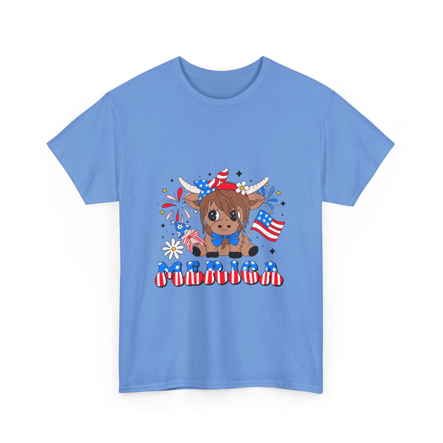 Patriotic Highland Cow T-shirt