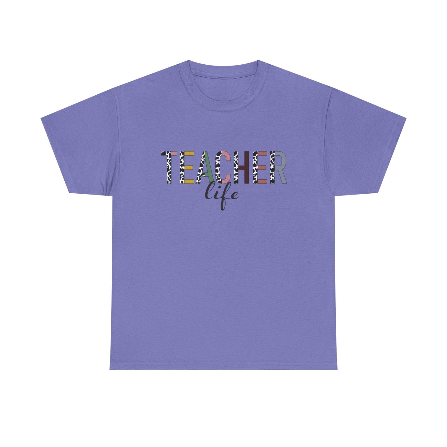 Teacher Life Unisex Heavy Cotton Tee – Perfect Gift for Educators, Back to School, Teacher Appreciation, Casual Wear, Gift