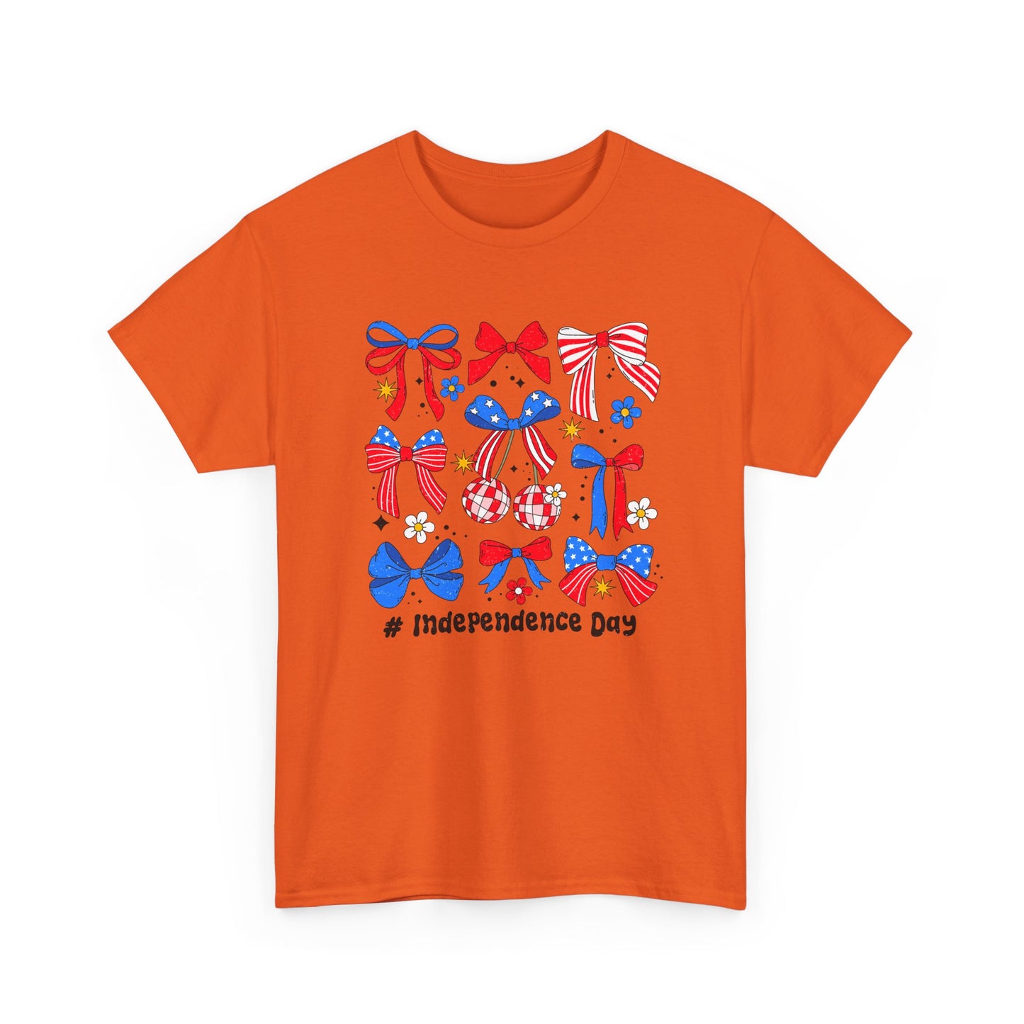 Patriotic Bow Graphic Tee for Independence Day