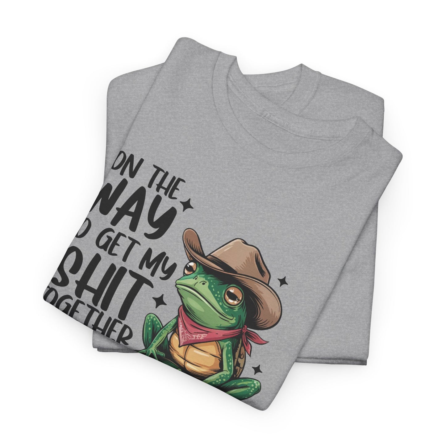 Graphic Tee - Frog Riding a Turtle On My Way To Get My Shit Together Tshirt