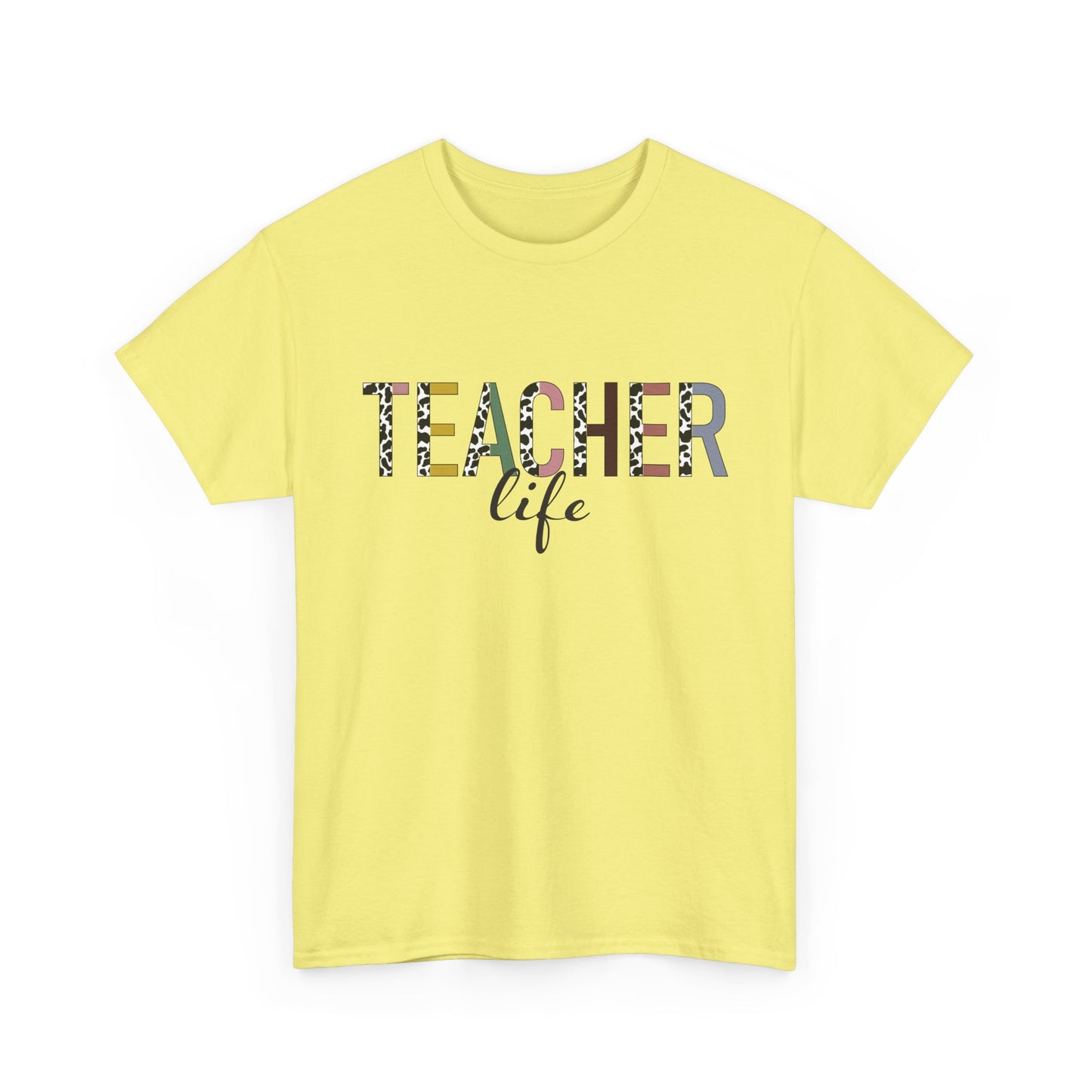 Teacher Life Unisex Heavy Cotton Tee – Perfect Gift for Educators, Back to School, Teacher Appreciation, Casual Wear, Gift