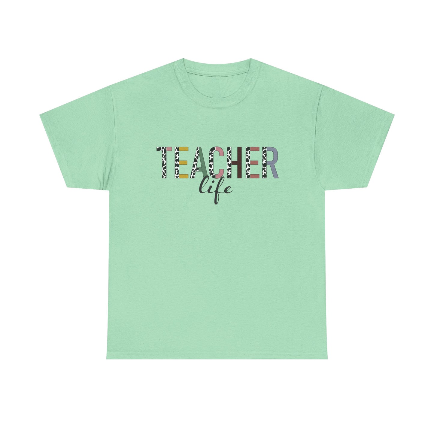 Teacher Life Unisex Heavy Cotton Tee – Perfect Gift for Educators, Back to School, Teacher Appreciation, Casual Wear, Gift