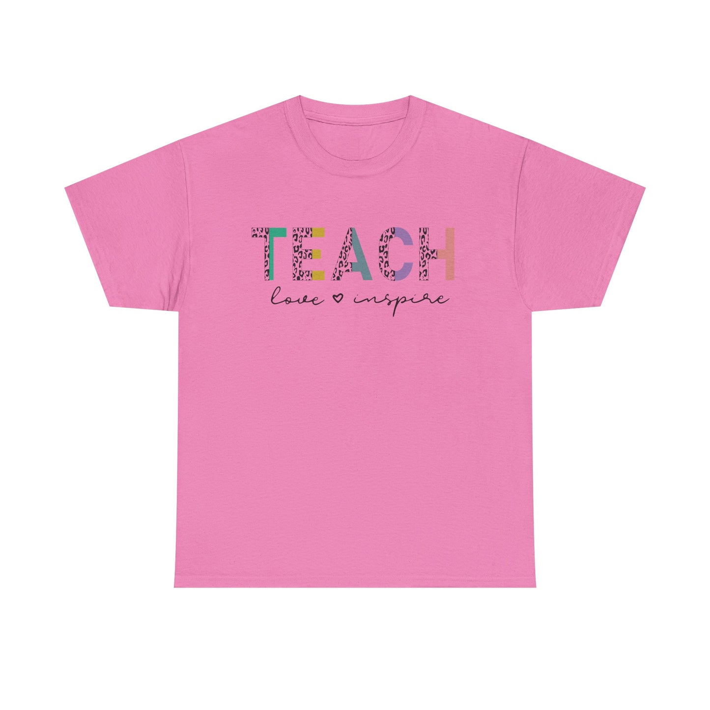 Cheeta Print Unisex Tee - Teach Love and Inspire Shirt
