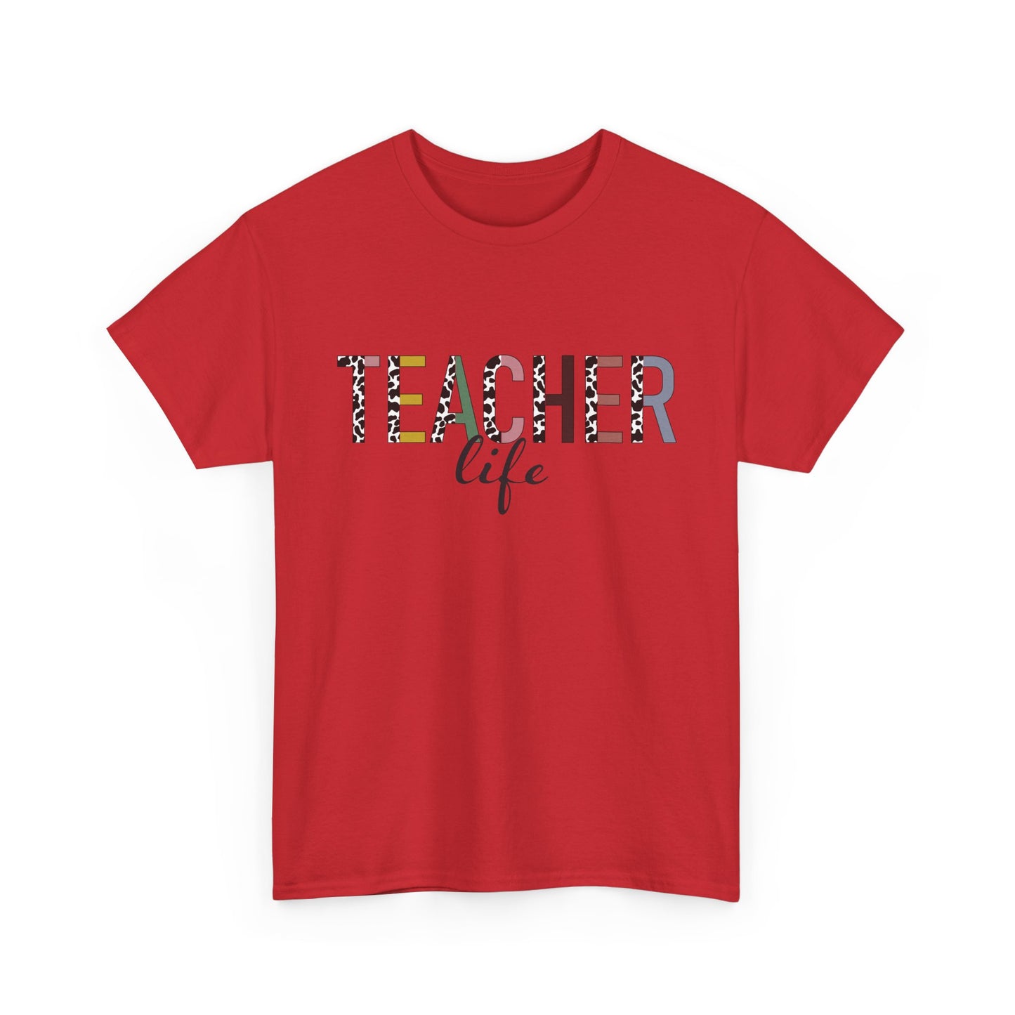 Teacher Life Unisex Heavy Cotton Tee – Perfect Gift for Educators, Back to School, Teacher Appreciation, Casual Wear, Gift