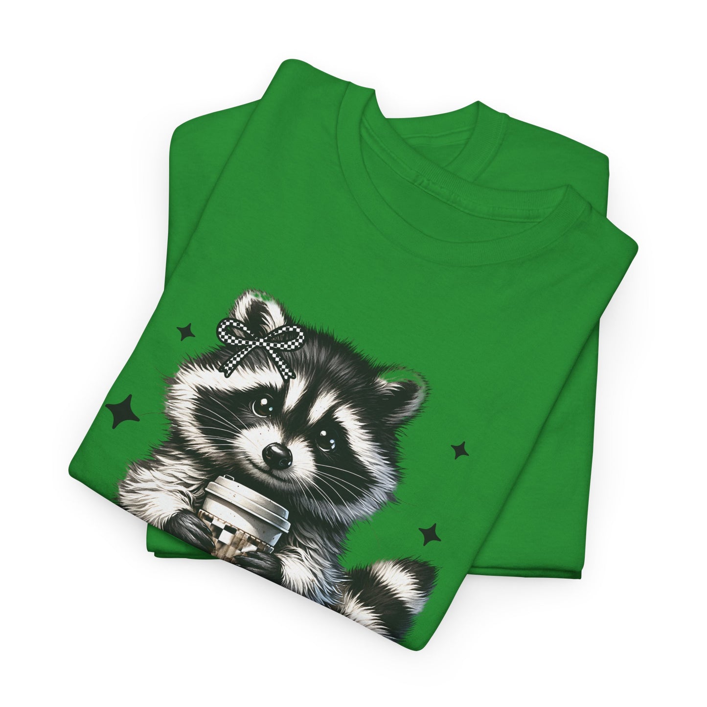 Cute Raccoon Graphic Tee, Unisex Cotton Shirt, Animal Lover Gift, Casual Wear, Fun Nature Tee, Birthday Present, Everyday Style