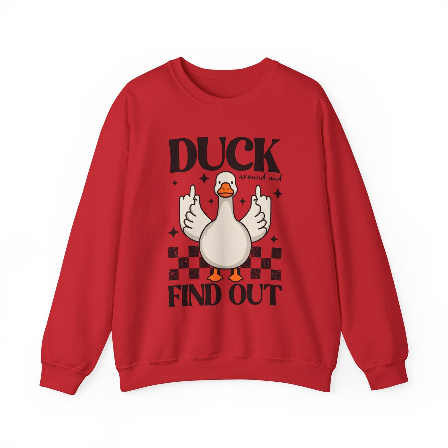 Whimsical Duck Graphic Sweatshirt - Fun Cozy Apparel for Animal Lovers, Ideal Gift for Birthdays, Holidays, Casual Wear, Funny Gift