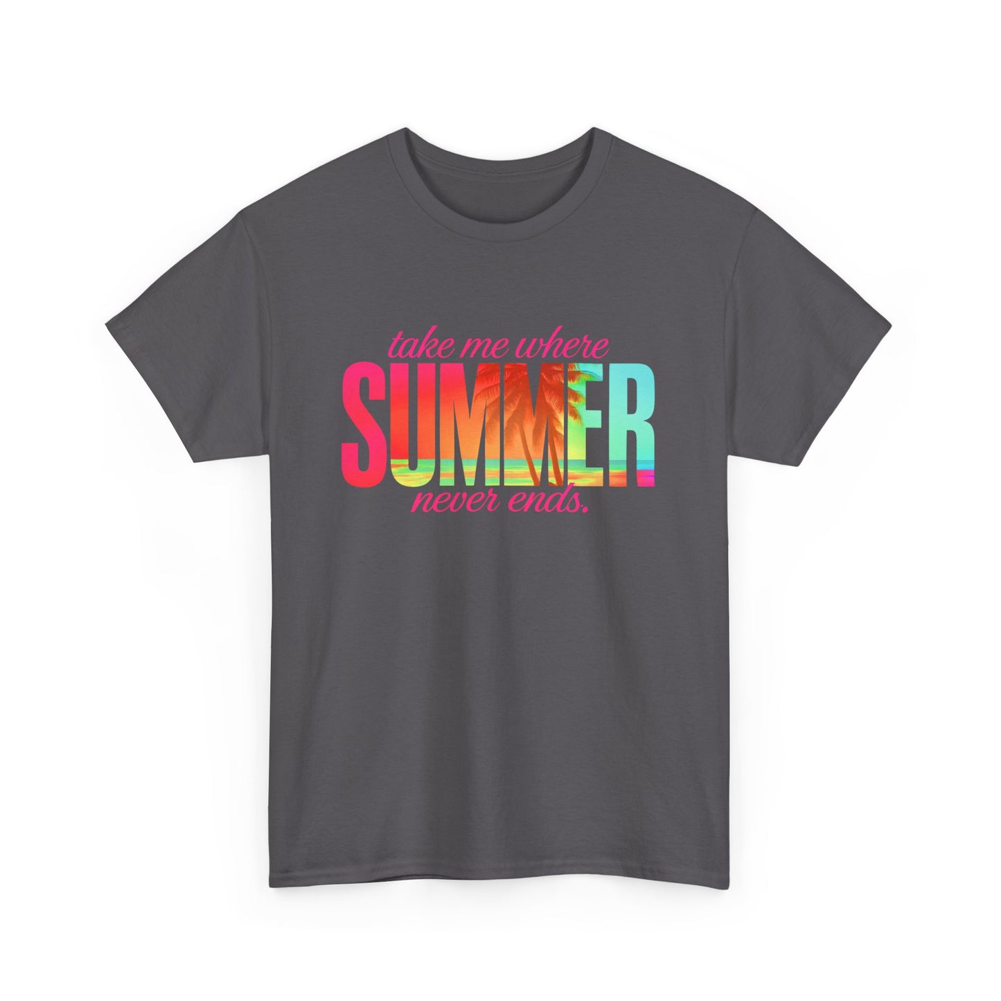 Summer Vibes Unisex Heavy Cotton Tee, Beachwear, Vacation Shirt, Gift for Summer Lovers, Casual Summer Tee, Outdoor Activities Wear
