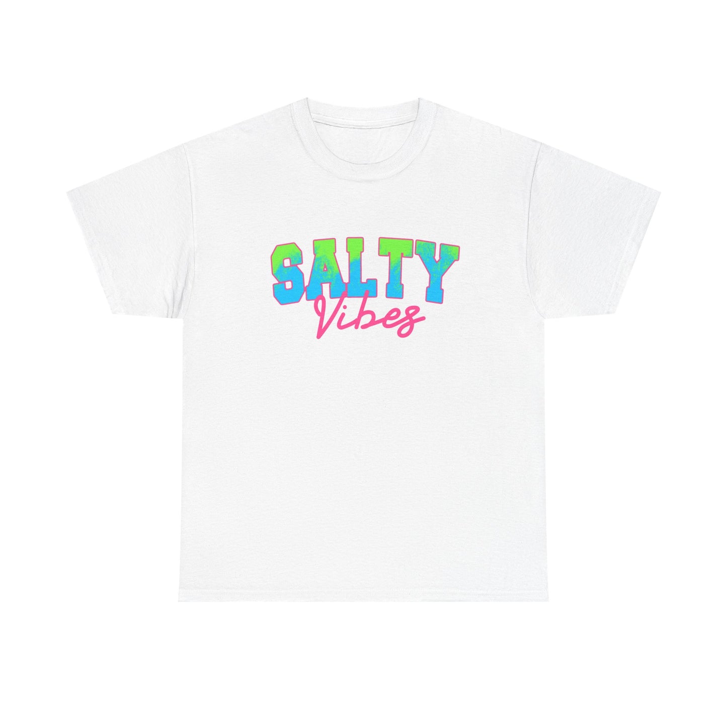Salty Vibes Unisex Heavy Cotton Tee | Casual Summer Shirt, Beachwear, Gift for Friends, Ocean Lover, Graphic Tee