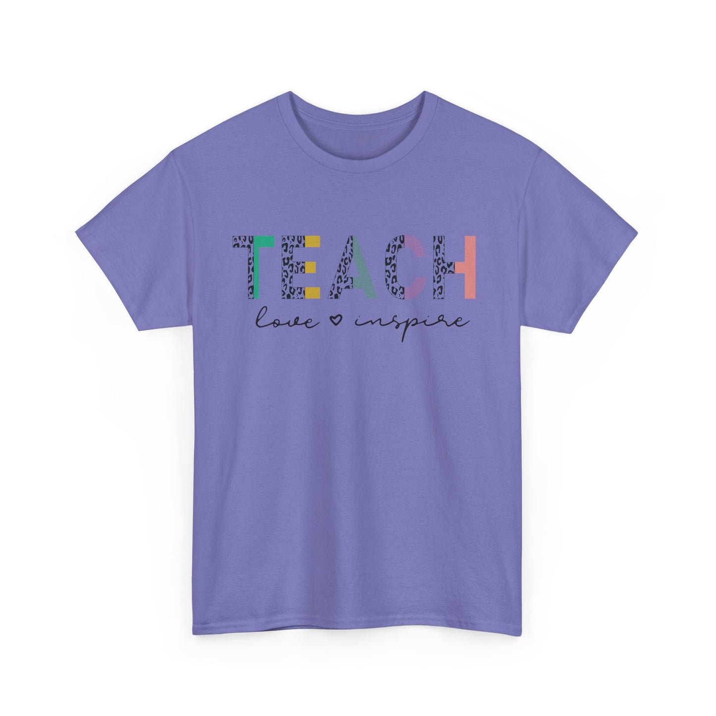 Cheeta Print Unisex Tee - Teach Love and Inspire Shirt