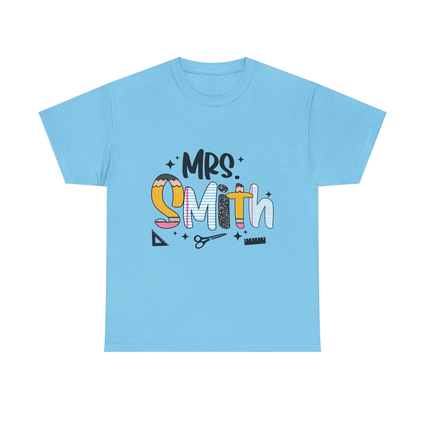 Custom Mrs. Smith Unisex Cotton Tee, Personalized Gift, Bridal Shower T-Shirt, Wedding Celebration, Newlywed Gift