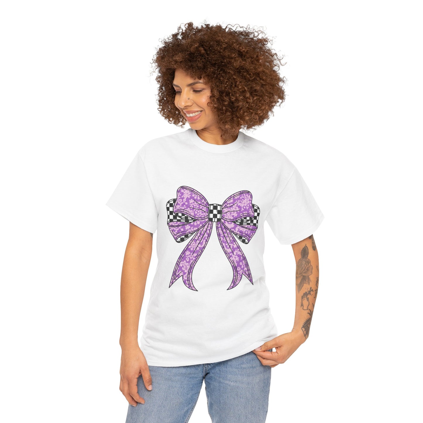 Purple Bow Tee