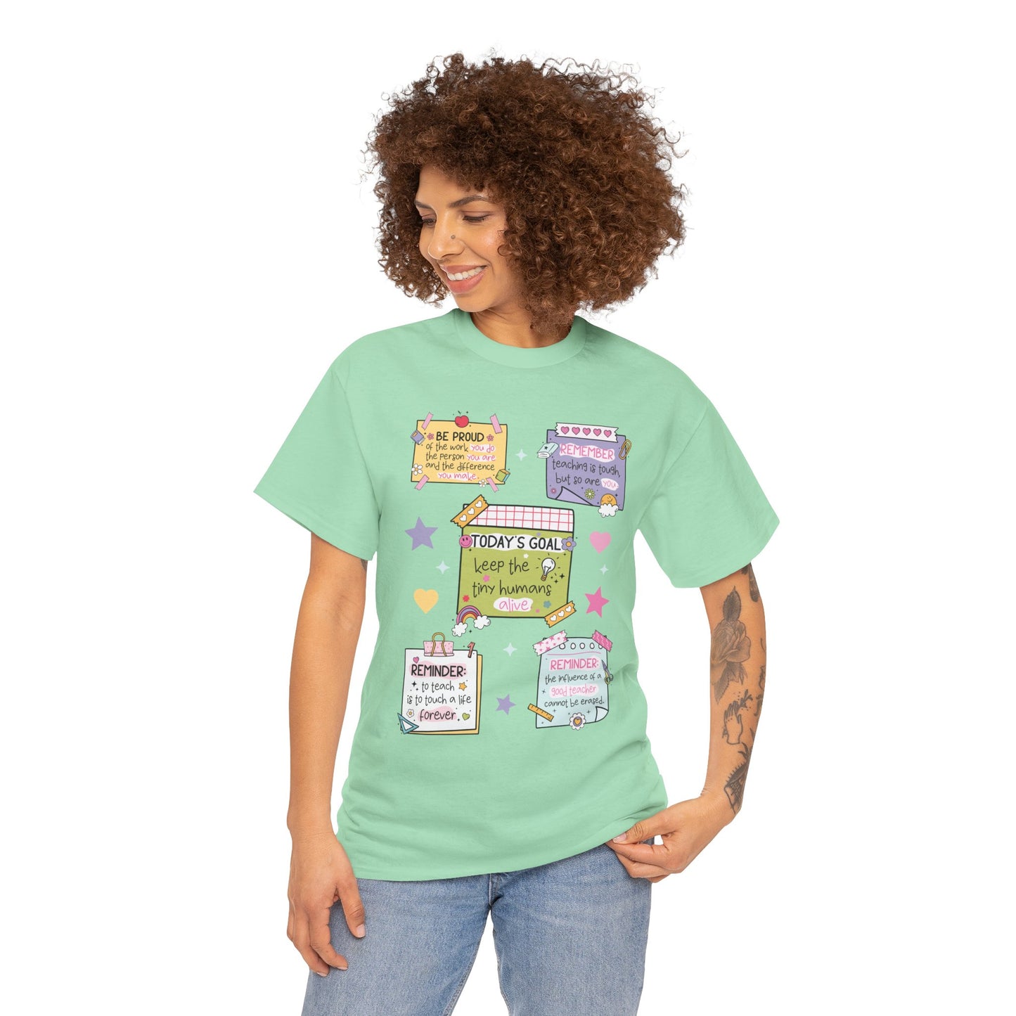 Goal-Setting Unisex Heavy Cotton Tee, Motivational T-Shirt, Inspirational Apparel, Daily Reminder Shirt, Self-Care Gift, Positive Vibes Wear
