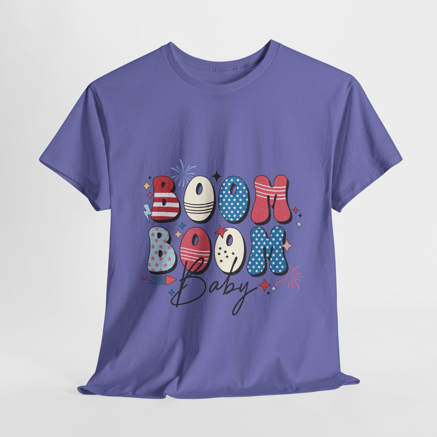 Celebrate Independence Day T-Shirt, Boom Boom Baby Tee, Fun Summer Shirt, Patriotic Apparel, Fourth of July Party Gift