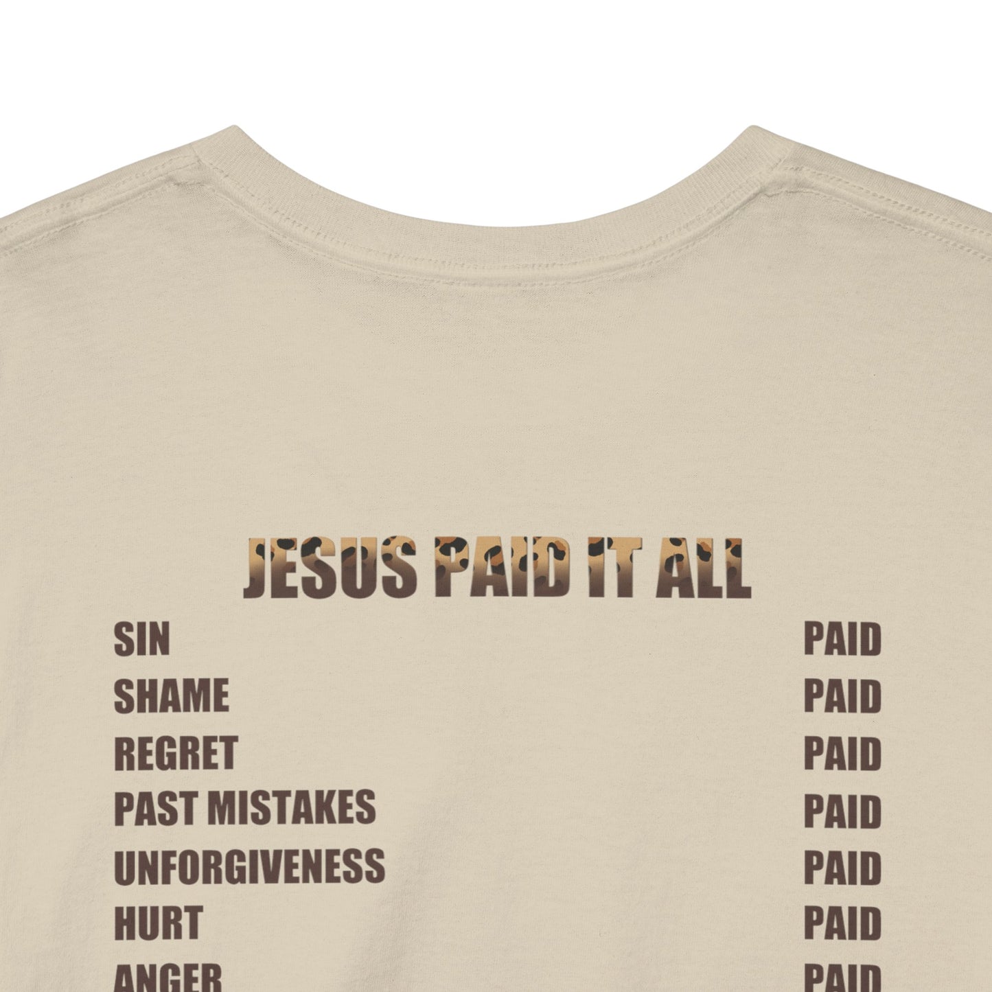 Faith-Inspired Tee: Jesus Paid It All, Christian Apparel