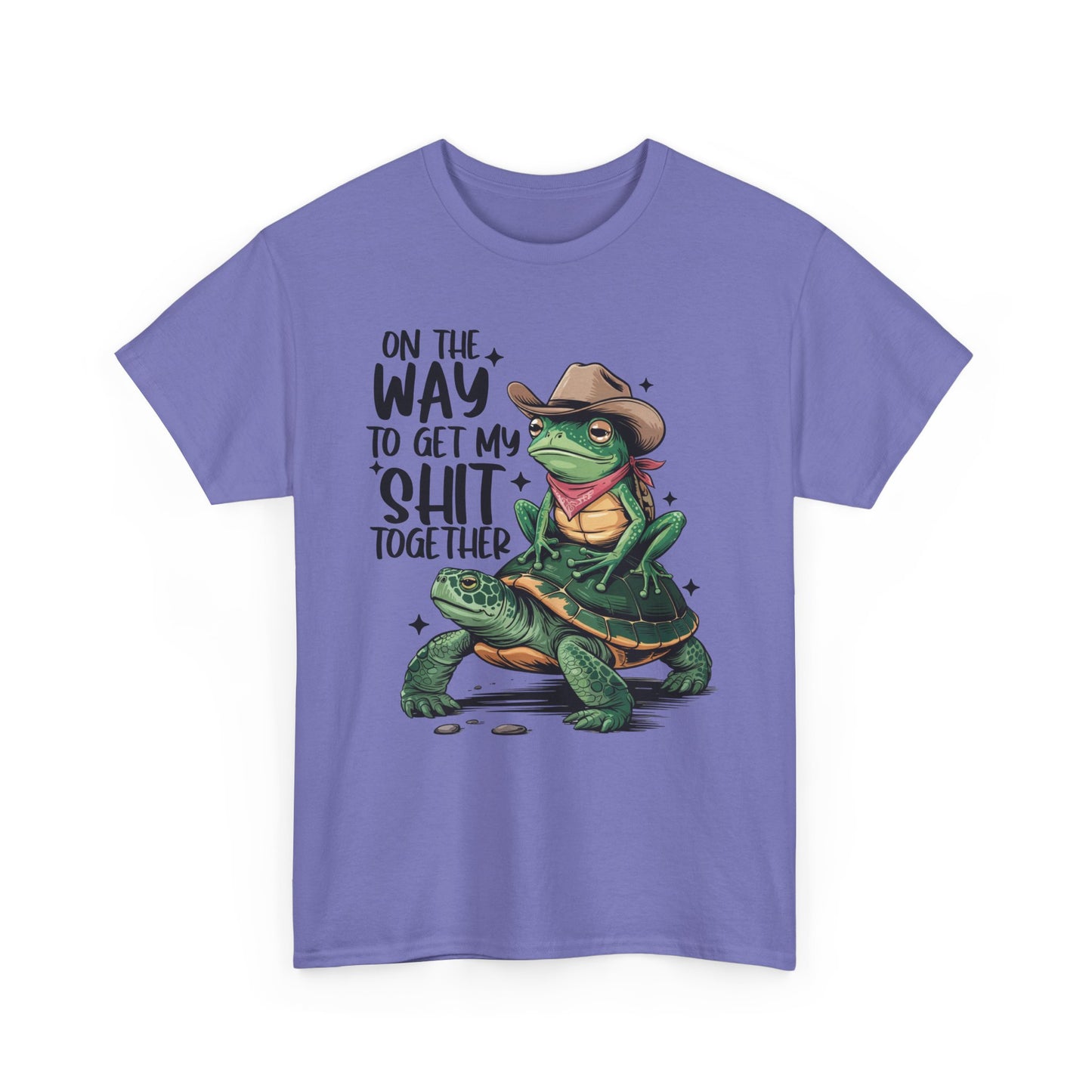 Graphic Tee - Frog Riding a Turtle On My Way To Get My Shit Together Tshirt