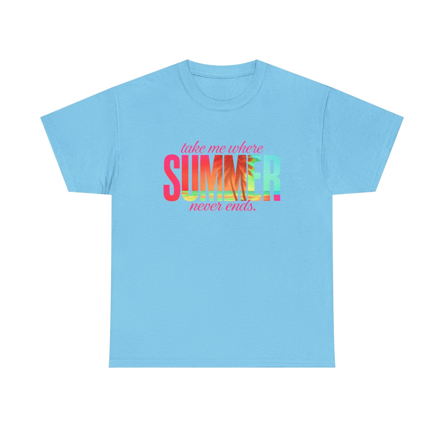 Summer Vibes Unisex Heavy Cotton Tee, Beachwear, Vacation Shirt, Gift for Summer Lovers, Casual Summer Tee, Outdoor Activities Wear