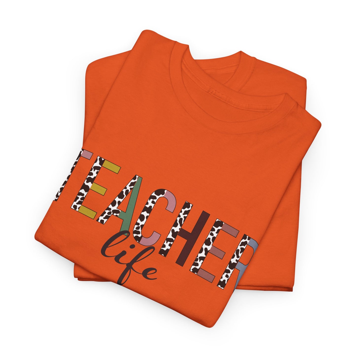 Teacher Life Unisex Heavy Cotton Tee – Perfect Gift for Educators, Back to School, Teacher Appreciation, Casual Wear, Gift