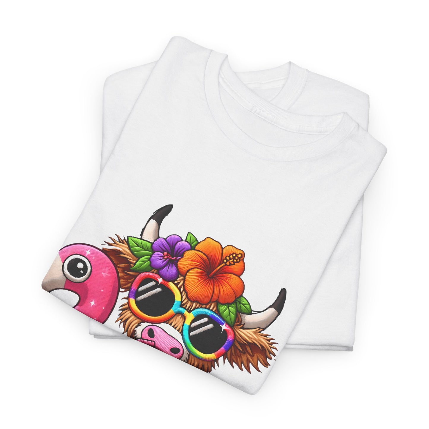 Summer Vibes Cow Tee