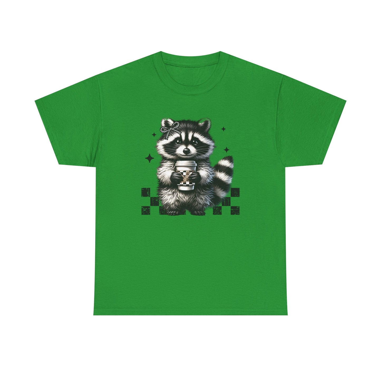 Cute Raccoon Graphic Tee, Unisex Cotton Shirt, Animal Lover Gift, Casual Wear, Fun Nature Tee, Birthday Present, Everyday Style