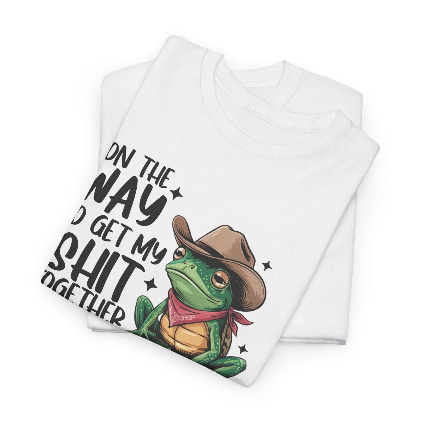 Graphic Tee - Frog Riding a Turtle On My Way To Get My Shit Together Tshirt