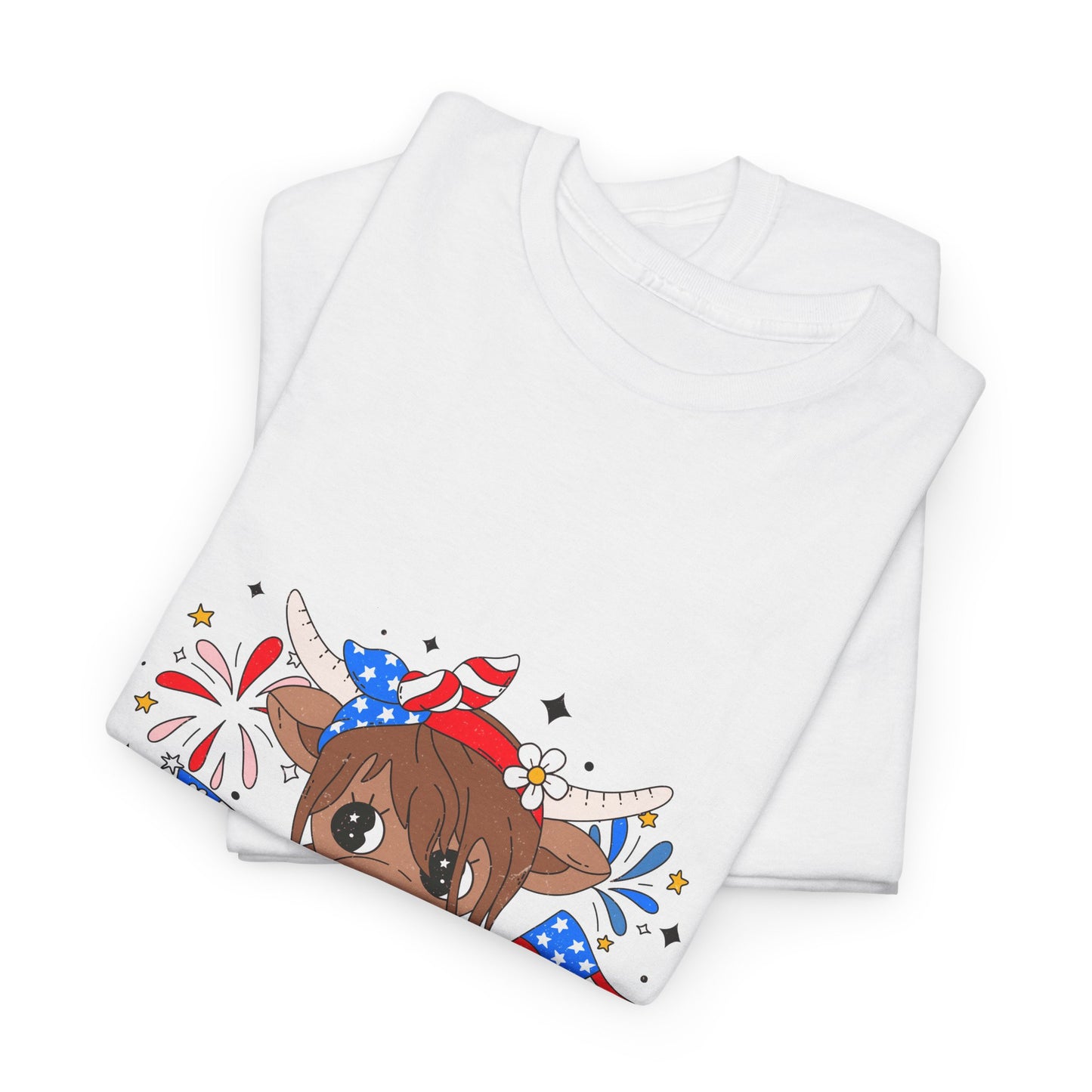 Patriotic Highland Cow T-shirt