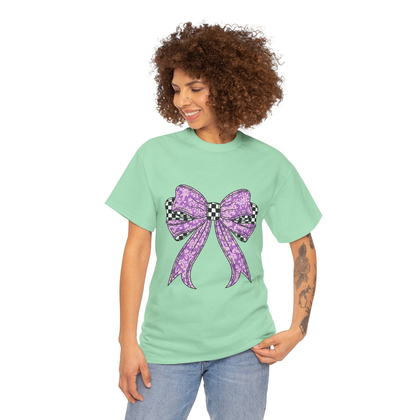 Purple Bow Tee