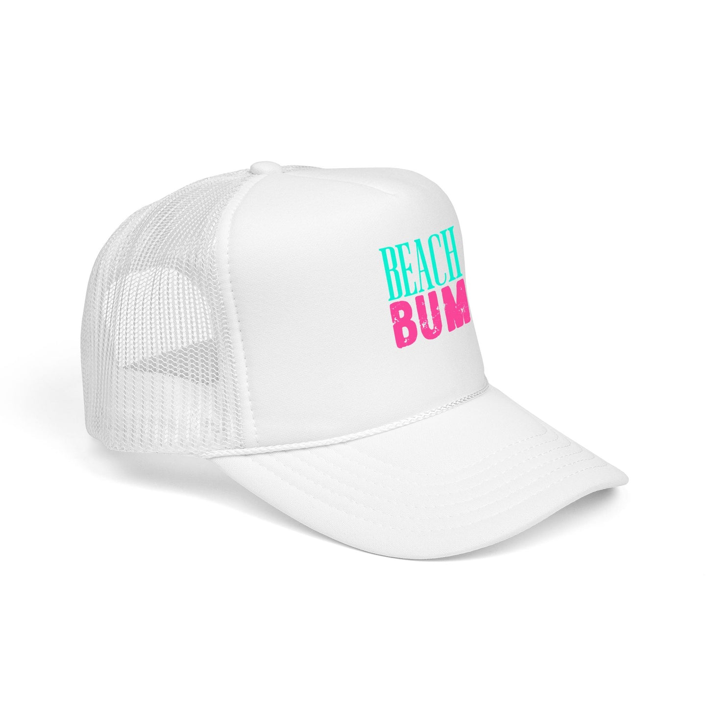 Beach Bum Trucker Hat - Retro Surf Foam Mesh Cap