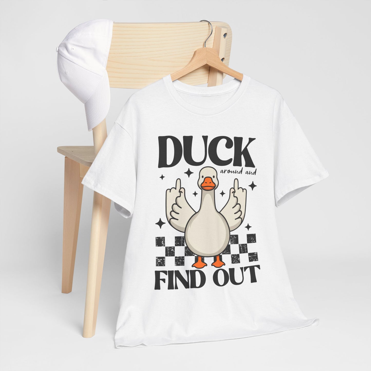 Funny Duck Graphic Tee, Quirky Cotton T-Shirt, Gift for Friends, Casual Wear, Humor Tee for Birthdays, Duck Themed Apparel