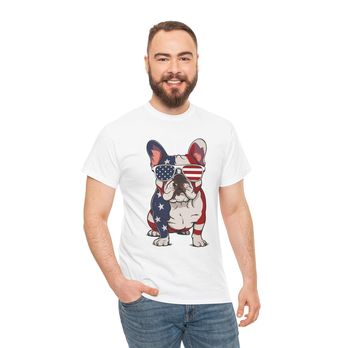 Patriotic French Bulldog Tee