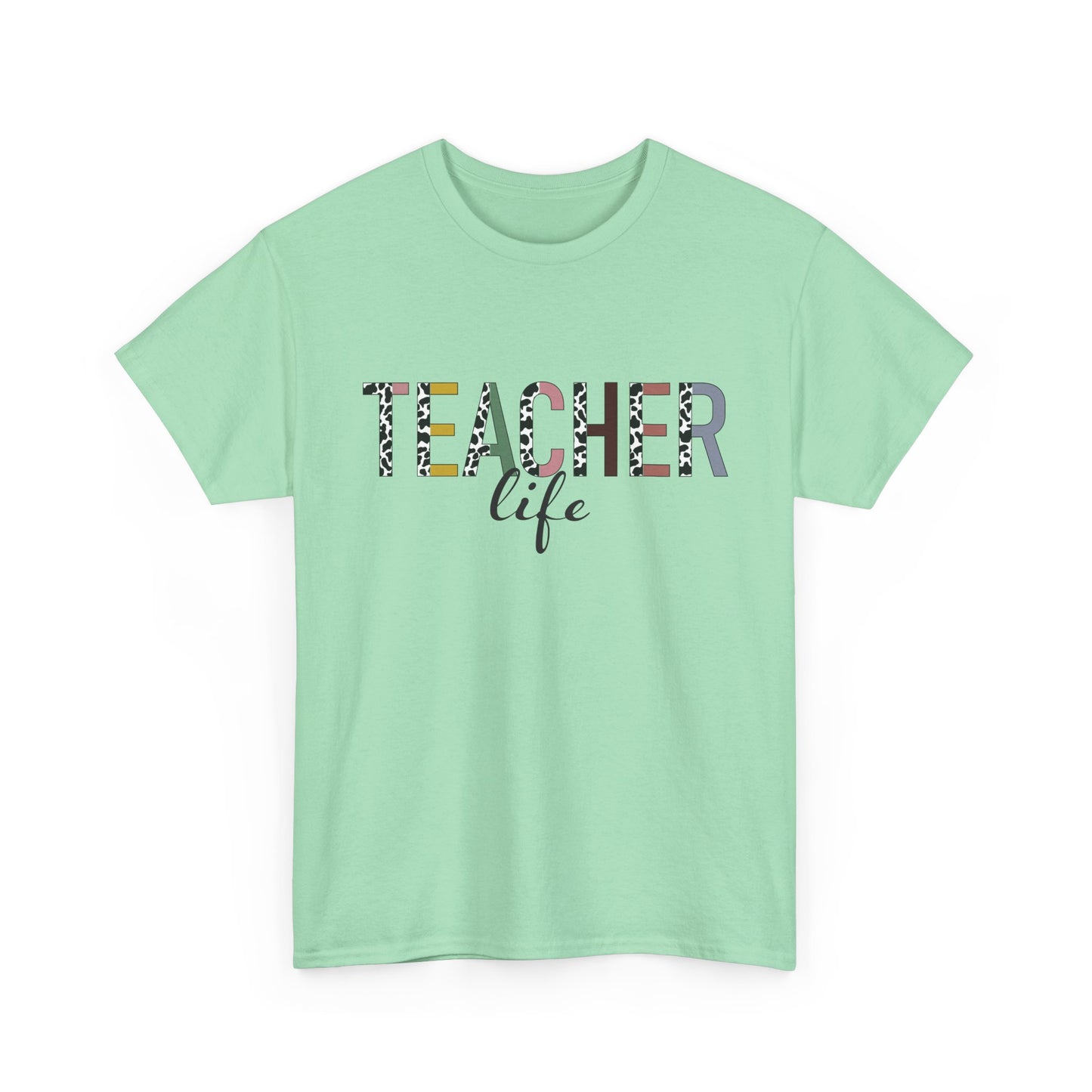 Teacher Life Unisex Heavy Cotton Tee – Perfect Gift for Educators, Back to School, Teacher Appreciation, Casual Wear, Gift