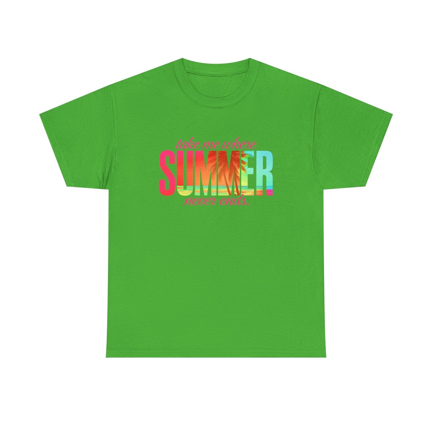 Summer Vibes Unisex Heavy Cotton Tee, Beachwear, Vacation Shirt, Gift for Summer Lovers, Casual Summer Tee, Outdoor Activities Wear