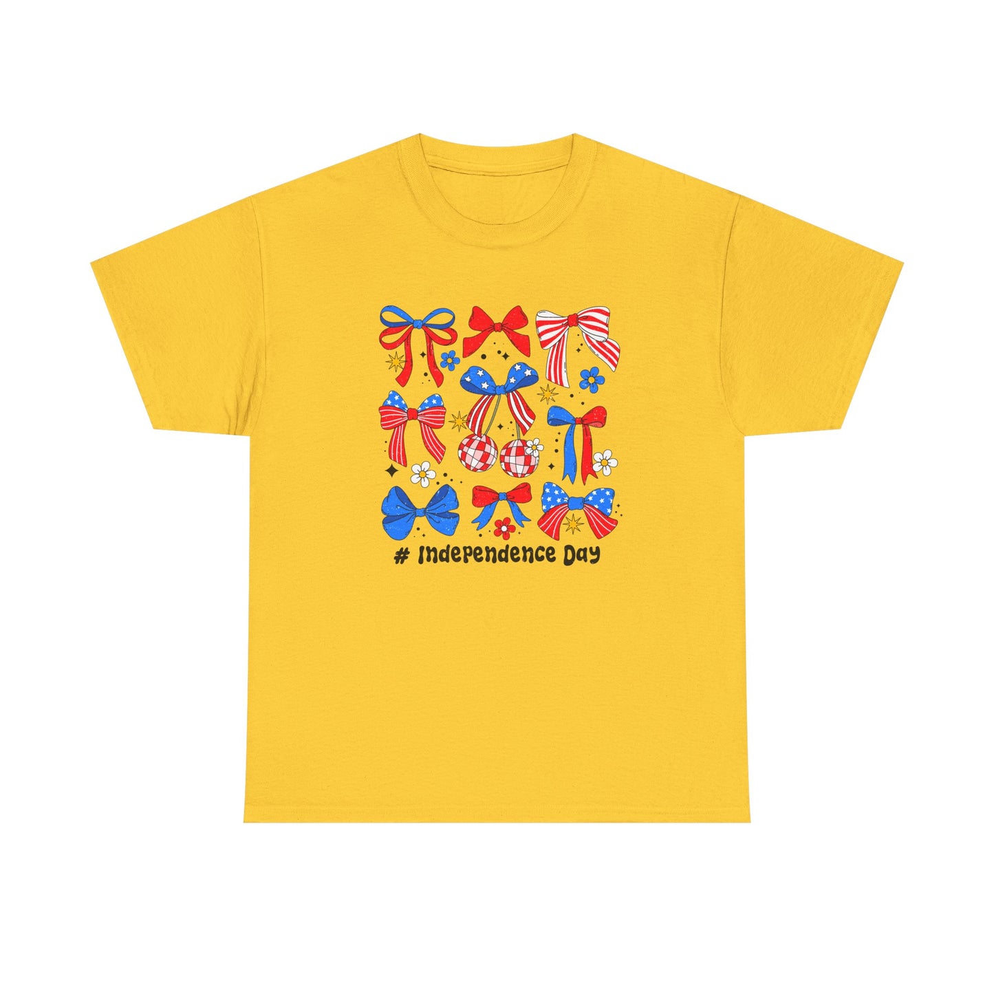 Patriotic Bow Graphic Tee for Independence Day