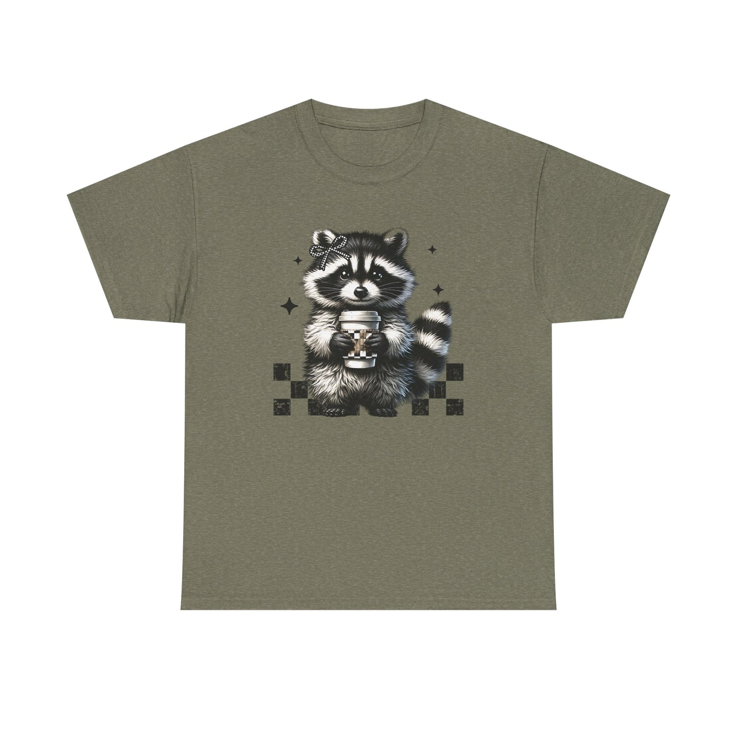 Cute Raccoon Graphic Tee, Unisex Cotton Shirt, Animal Lover Gift, Casual Wear, Fun Nature Tee, Birthday Present, Everyday Style