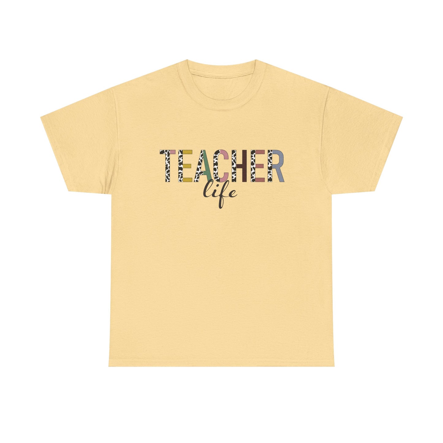 Teacher Life Unisex Heavy Cotton Tee – Perfect Gift for Educators, Back to School, Teacher Appreciation, Casual Wear, Gift