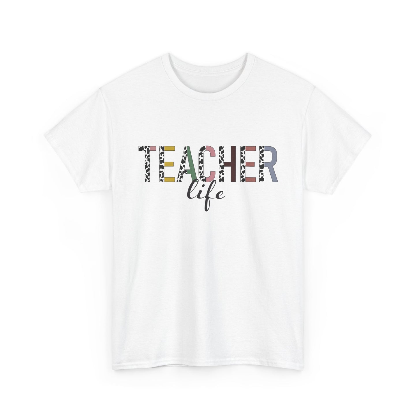 Teacher Life Unisex Heavy Cotton Tee – Perfect Gift for Educators, Back to School, Teacher Appreciation, Casual Wear, Gift
