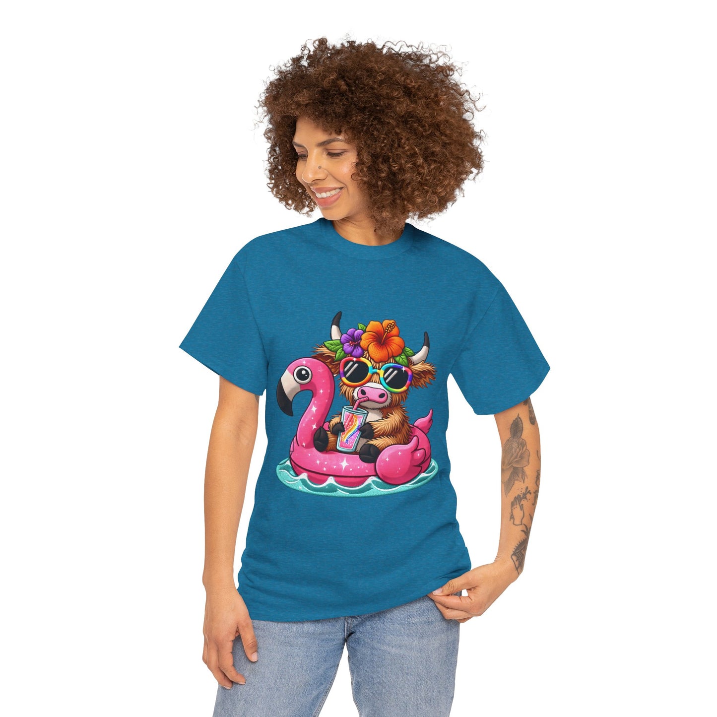 Summer Vibes Cow Tee