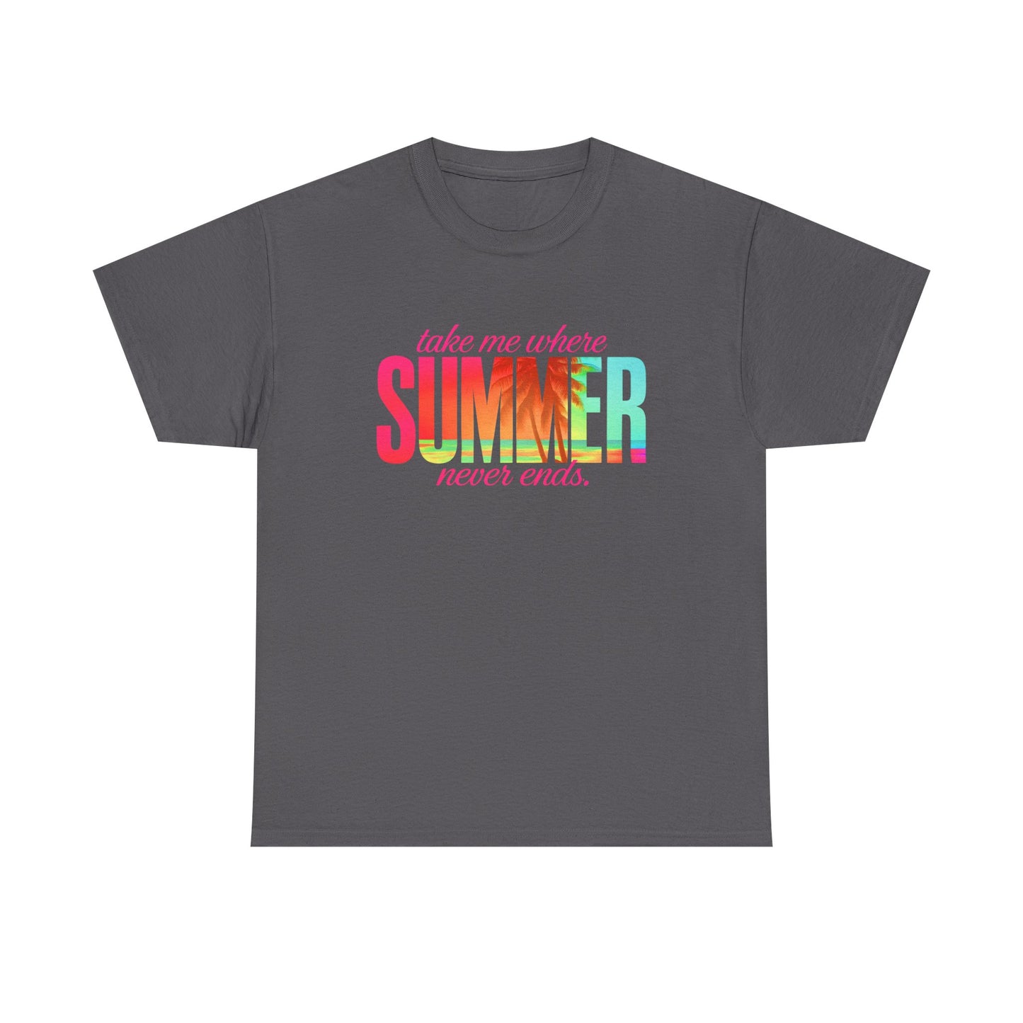 Summer Vibes Unisex Heavy Cotton Tee, Beachwear, Vacation Shirt, Gift for Summer Lovers, Casual Summer Tee, Outdoor Activities Wear