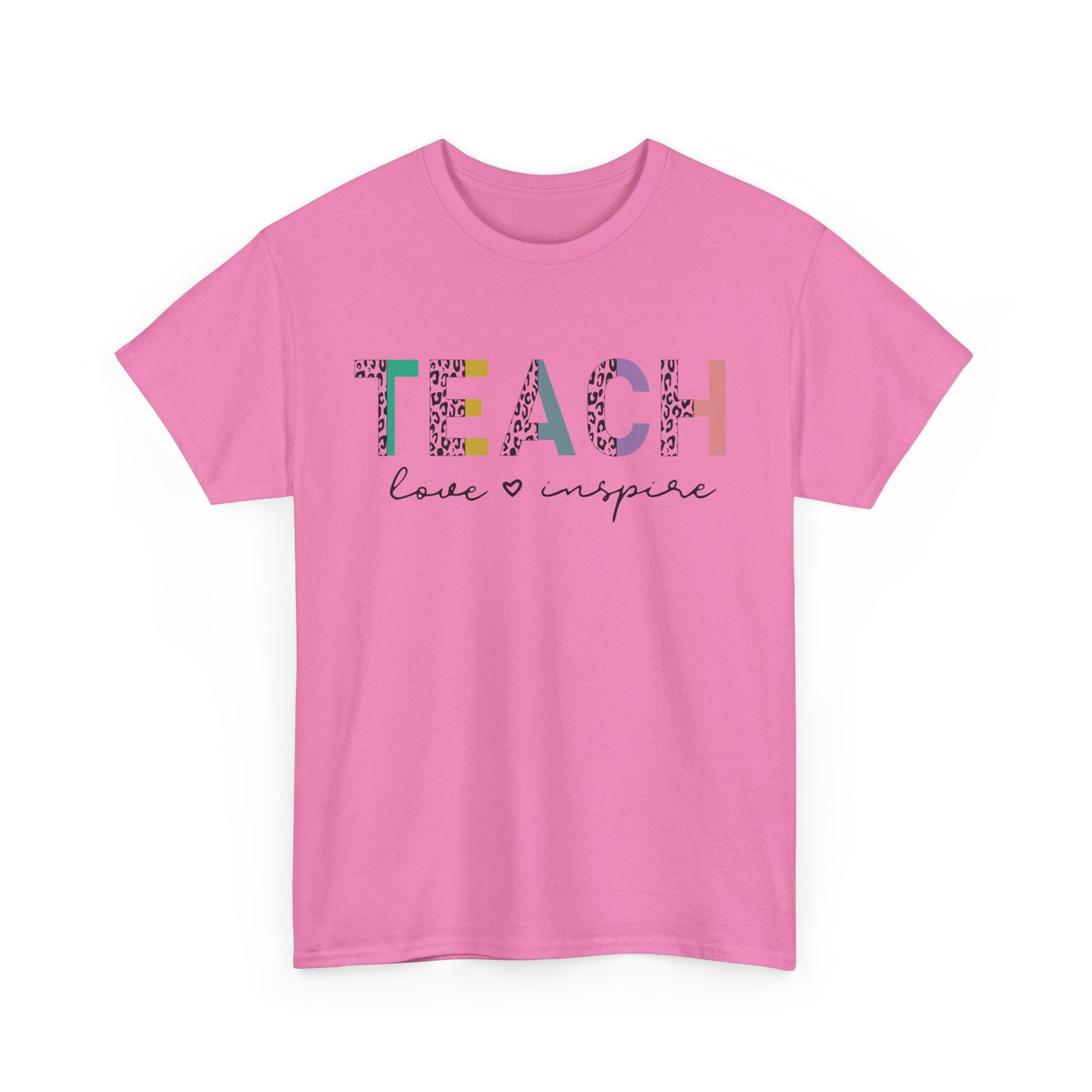 Cheeta Print Unisex Tee - Teach Love and Inspire Shirt