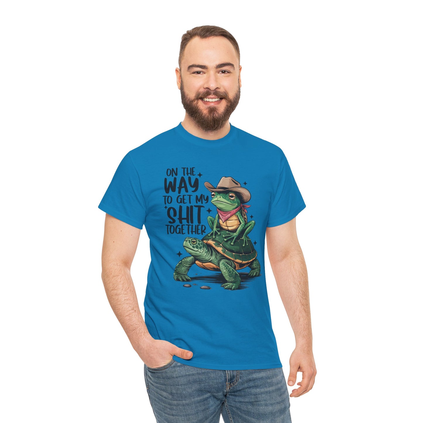 Graphic Tee - Frog Riding a Turtle On My Way To Get My Shit Together Tshirt