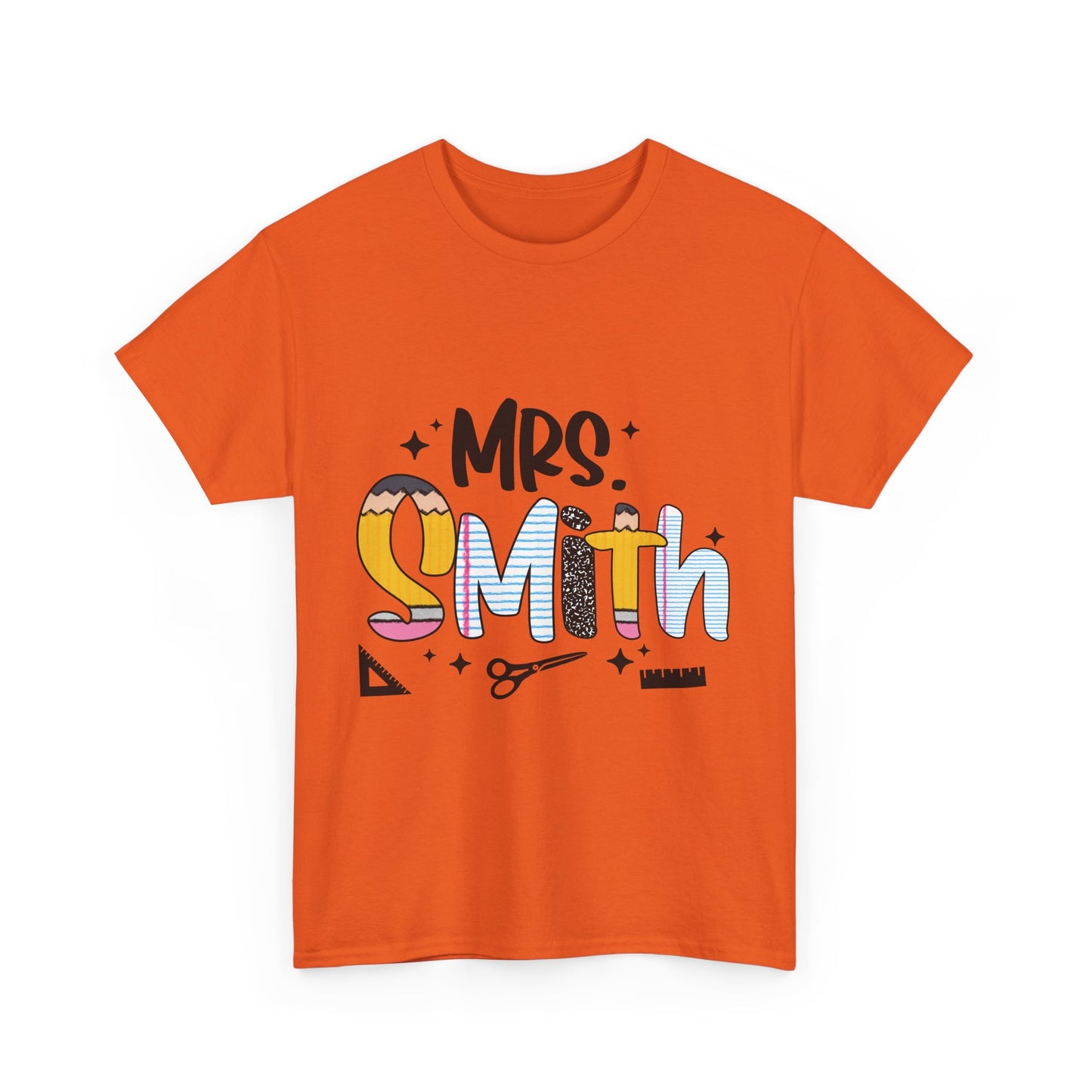 Custom Mrs. Smith Unisex Cotton Tee, Personalized Gift, Bridal Shower T-Shirt, Wedding Celebration, Newlywed Gift