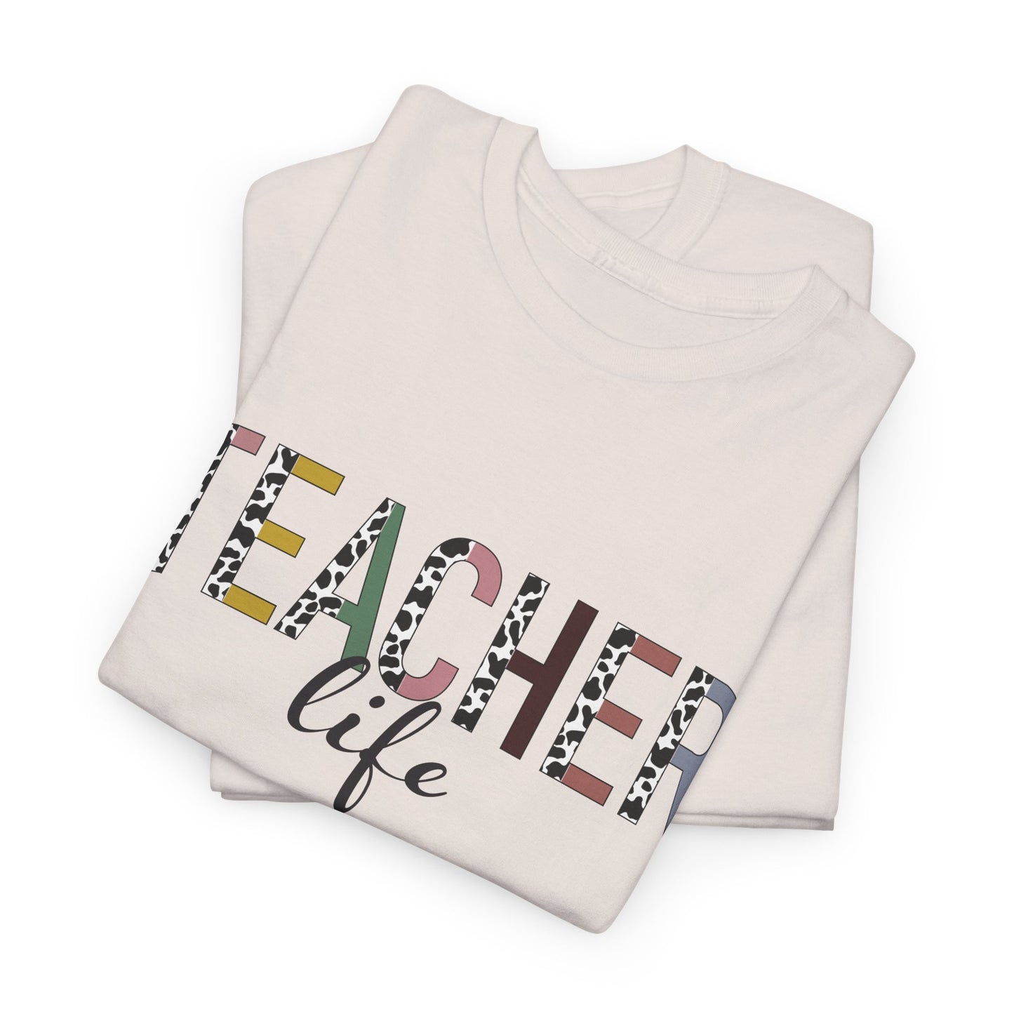 Teacher Life Unisex Heavy Cotton Tee – Perfect Gift for Educators, Back to School, Teacher Appreciation, Casual Wear, Gift