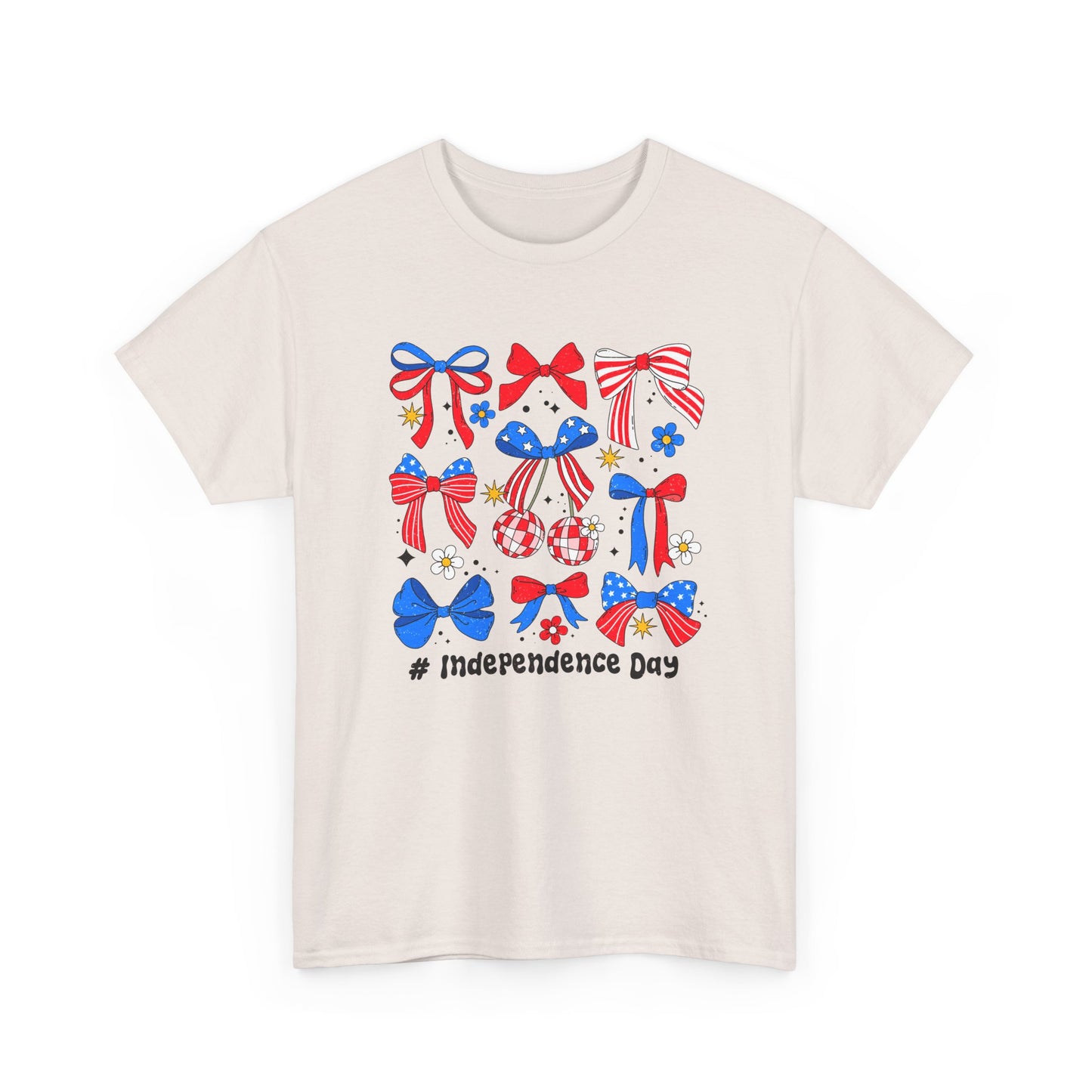 Patriotic Bow Graphic Tee for Independence Day