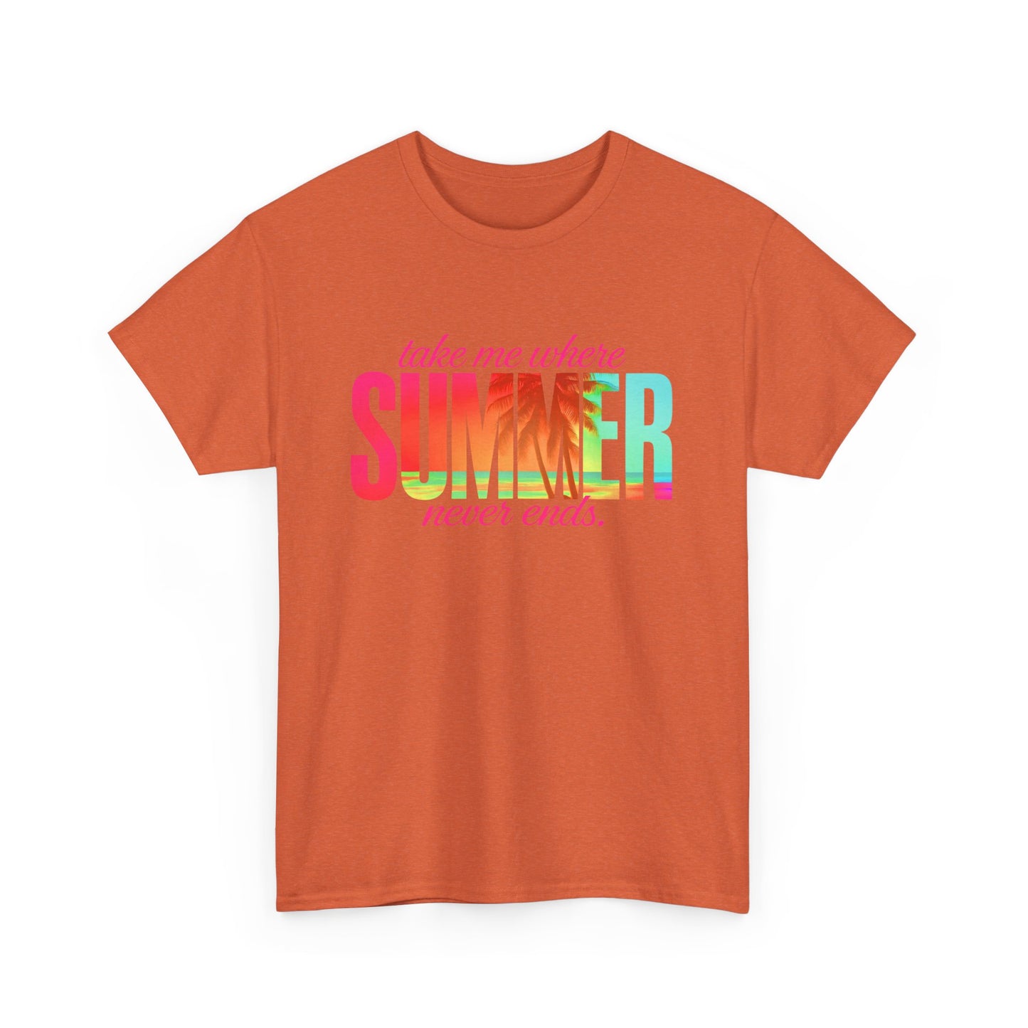 Summer Vibes Unisex Heavy Cotton Tee, Beachwear, Vacation Shirt, Gift for Summer Lovers, Casual Summer Tee, Outdoor Activities Wear