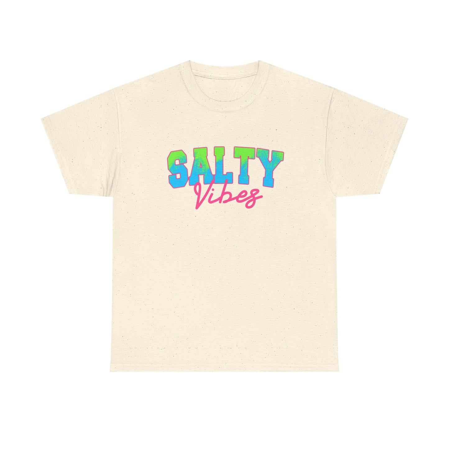 Salty Vibes Unisex Heavy Cotton Tee | Casual Summer Shirt, Beachwear, Gift for Friends, Ocean Lover, Graphic Tee